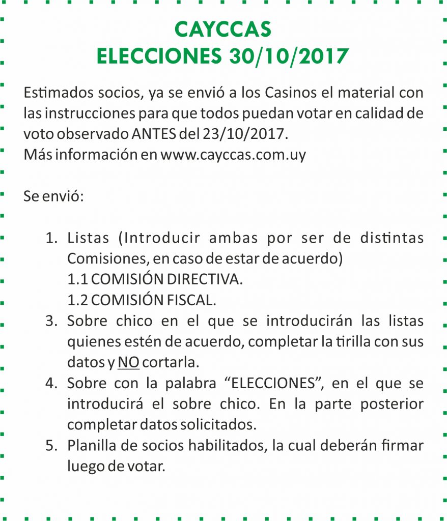 elecciones 2017 aviso